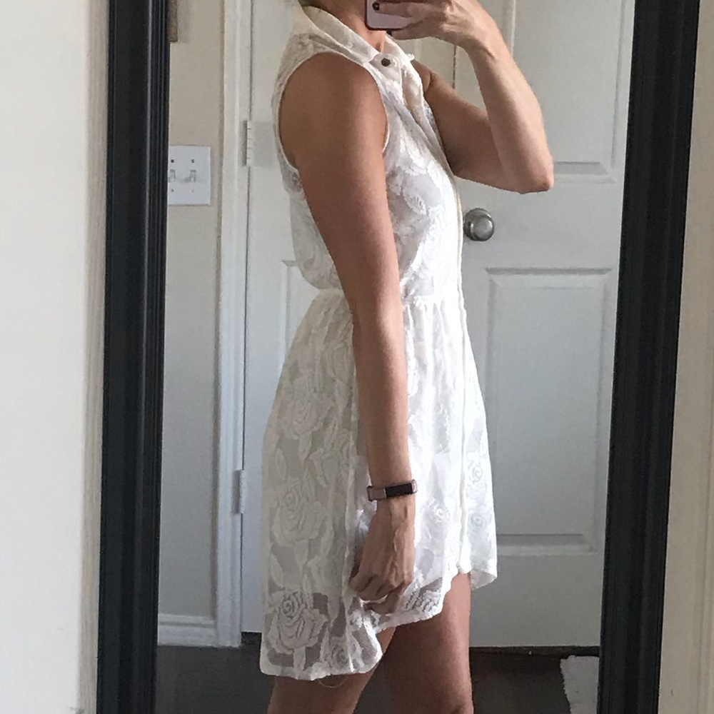 Nordstrom Mimi Chica white lace collared dress - Picture 3 of 6